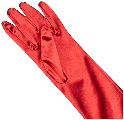 Leg Avenue Women's OS Extra Long Satin Gloves, Red, One Size