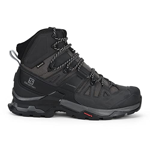 Salomon Quest 4 Gore-TEX Hiking Boots for Men, Magnet/Black/Quarry, 9.5