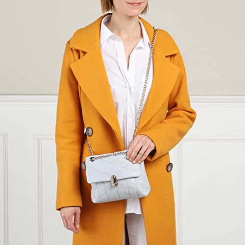 AYALINA Quilted Puffer Small Shoulder Bag, Lt-Blue