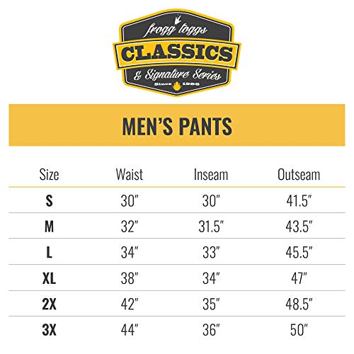 FROGG TOGGS Men's Signature Bull Frogg Waterproof Breathable Rain Pant, Black, 3X-Large