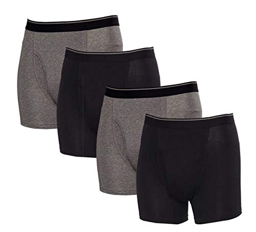 Kirkland Signature Men's Boxer Brief, 4-Pack - Black-Gray X-Large