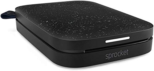 HP Sprocket Portable 2x3' Instant Color Photo Printer (Noir) Print Pictures on Zink Sticky-Backed Paper from your iOS and Android Device.