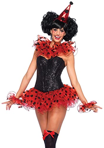 Leg Avenue Women's Kit, Clown Red/Black, One Size
