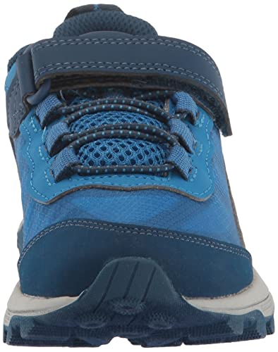 Merrell Moab Speed Low Alternative Closure Waterproof Hiking Sneaker, Blue, 5 US Unisex Big Kid