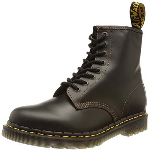 Dr. Martens Men's Lace Fashion Boot, Black + Brown Abruzzo, 9