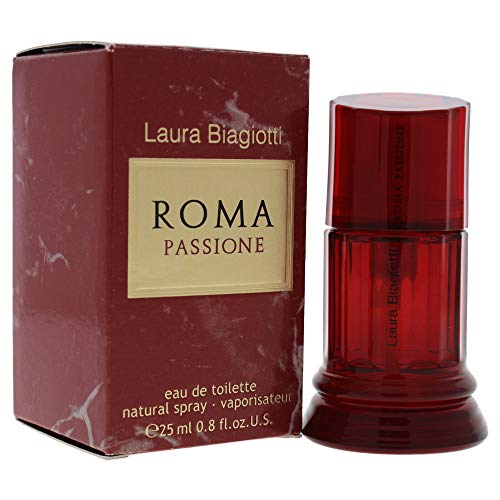 Laura Biagiotti - Roma Passione - EDT Spray Perfume for Women - Fruity Floral Fragrance with Notes of Grapefruit, Mandarin and Blackcurrant - 0.8 oz