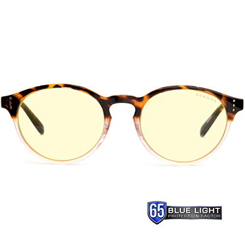 GUNNAR - Premium Gaming and Computer Glasses - Blocks 35% Blue Light - Attaché, Tortoise/Rose Fade, Clear Tint