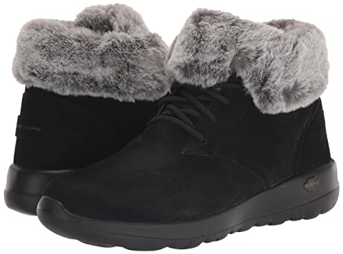 Skechers Women's ON-The-GO Joy-Plush Dreams Fashion Boot, Black/Grey, 11
