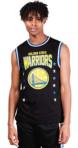 Ultra Game NBA Golden State Warriors Mens Jersey Sleeveless Muscle T-Shirt, Black, Medium