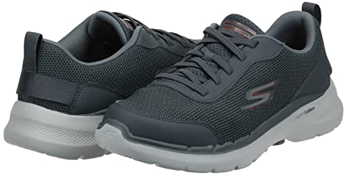 Skechers Men's Gowalk 6-Athletic Workout Walking Shoes with Air Cooled Foam Sneakers, Charcoal 2, 8.5