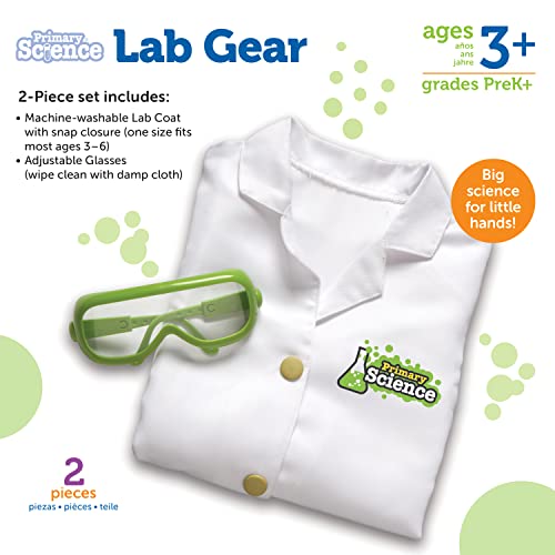 Learning Resources Lab Gear - 2 Pieces, Ages 3+ Toddler Learning Games, Pretend Play Scientist Costume, Lab Gear for Kids, Science for Kids, STEM Games