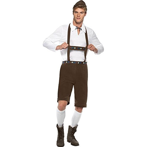 Smiffys Bavarian Man Costume, Brown, L - US Size 42'-44'