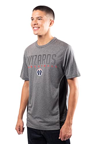 Ultra Game NBA Washington Wizards Mens Active Tee Shirt, Charcoal Heather, Medium