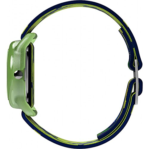 Timex Boys T72881 Time Machines Green Geckos Elastic Fabric Strap Watch
