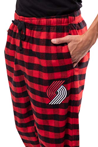 Ultra Game NBA Portland Trail Blazers Mens Sleepwear Super Soft Flannel Pajama Loungewear Pants, Team Color, X-Large