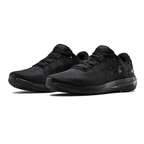 Under Armour Men's Charged Pursuit 2 Running Shoe, Black (003)/Black, 10 M US