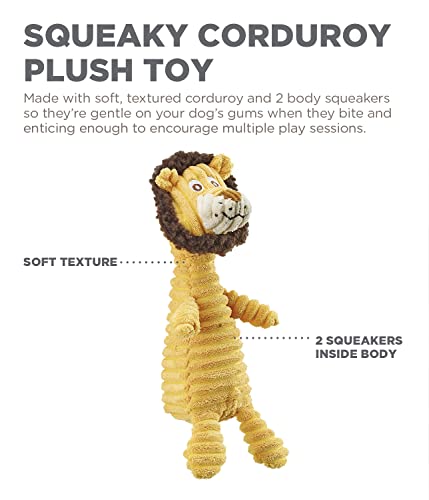 Charming Pet Squeakin' Squiggles Lion Plush Dog Toy