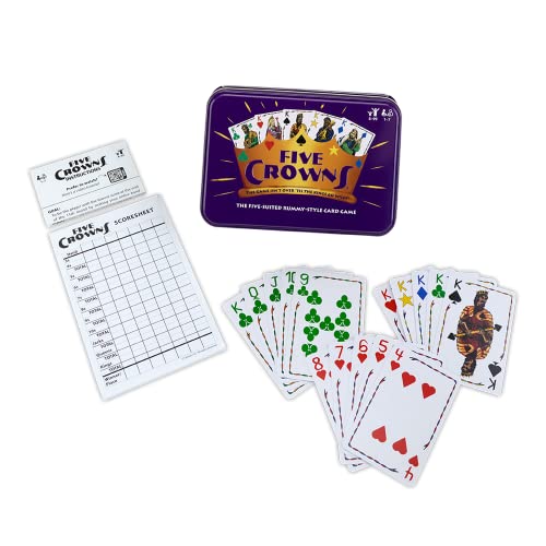 SET Five Crowns Collectible Tin -—Rummy-Style Card Game — Game Night Favorite for Adults and Kids — for Ages 8 and Up