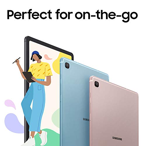 SAMSUNG Galaxy Tab S6 Lite 10.4' 64GB Android Tablet w/ Long Lasting Battery, S Pen Included, Slim Metal Design, AKG Dual Speakers, US Version, Chiffon Rose
