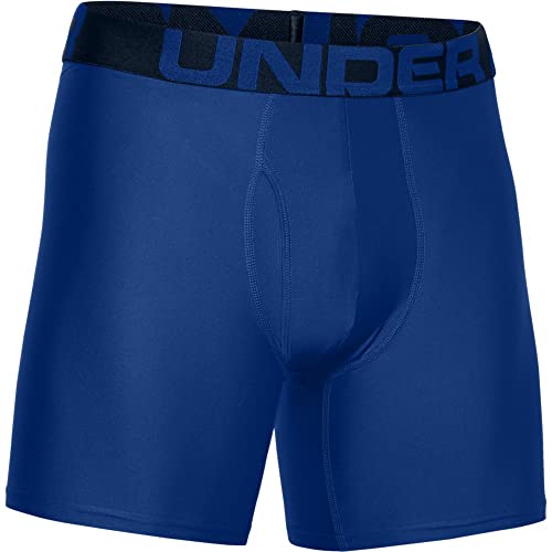 Under Armour Men's Tech 6-inch Boxerjock 2-Pack , Royal (400)/Academy Blue , Small