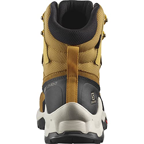 Salomon Quest Element Gore-TEX Hiking Boots for Men, Cumin/Bleached Sand/Saffron, 14