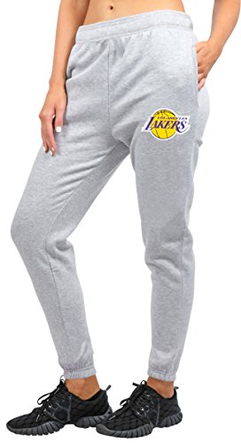 Ultra Game NBA Los Angeles Lakers Relax Fit Jogger, Heather Gray, Small