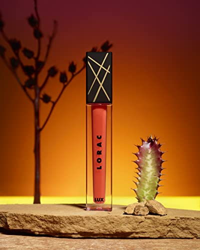 LORAC LUX Diamond Lip Gloss | Genuine Diamond Dust | Non-Sticky | Heatwave Orange