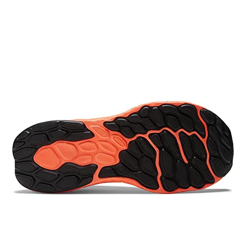 New Balance Men's Fresh Foam X 1080 V12 Running Shoe, White/Neon Dragonfly/Hot Marigold, 10.5