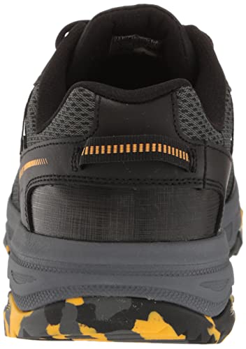 Skechers mens Gorun Altitude - Trail Running Walking Hiking Shoe With Air Cooled Foam Sneaker, Black/Yellow, 11.5 US