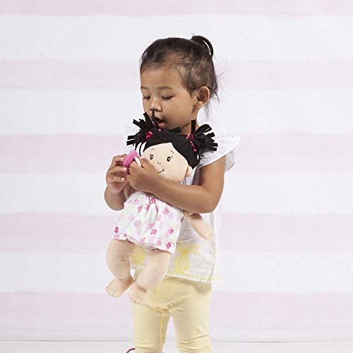 Manhattan Toy Baby Stella Black Hair Soft First Baby Doll, 15-Inch