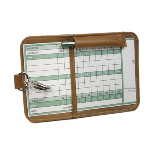 Piel Leather All In One Golf Pouch, Saddle, One Size