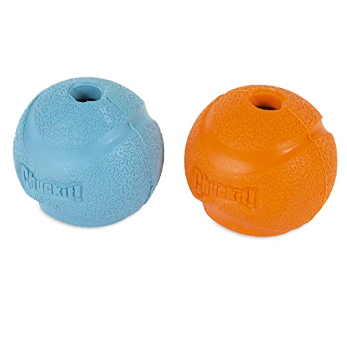 ChuckIt! High-Bounce Rubber Dog Fetch Ball, Small (Colors Vary) 2 Pack, for Large Breeds