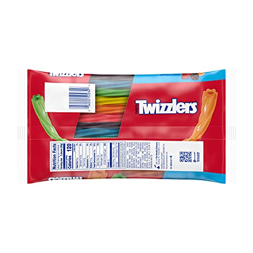 TWIZZLERS Twists Assorted Fruit Flavored Rainbow Chewy Candy, Low Fat, 12.4 Ounce (Pack of 6)