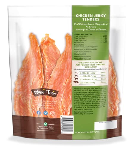 Waggin' Train Chicken Jerky for Dogs - Limited Ingredient Dog Treats for Dogs Made in The USA - 30 oz. Pouch