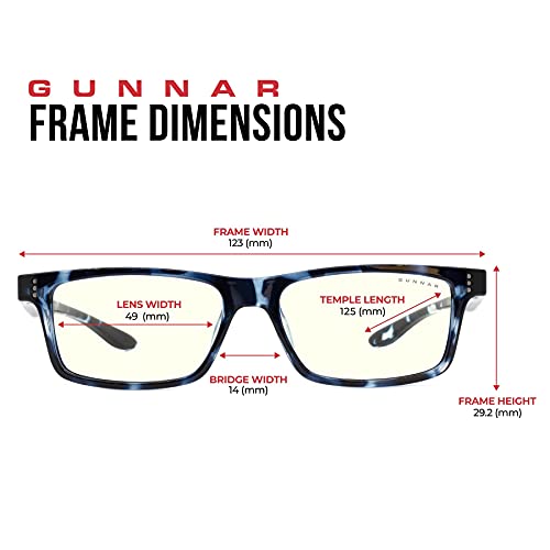 GUNNAR - Premium Gaming and Computer Glasses for Kids (age 8-12) - Blocks 35% Blue Light - Cruz, Navy Tortoise, Clear Tint
