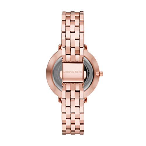 Michael Kors Women's Pyper Stainless Steel Quartz Watch with Stainless-Steel-Plated Strap, Rose Gold, 16 (Model: MK3897)