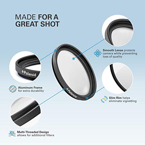 Polaroid Optics 67mm 3-Piece Filter Kit Set [UV,CPL,FLD] includes Nylon Carry Case – Compatible w/ All Popular Camera Lens Models