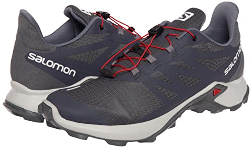 Salomon Supercross 3 Trail Running Shoes for Men, Ebony/Lunar Rock/Quiet Shade, 8