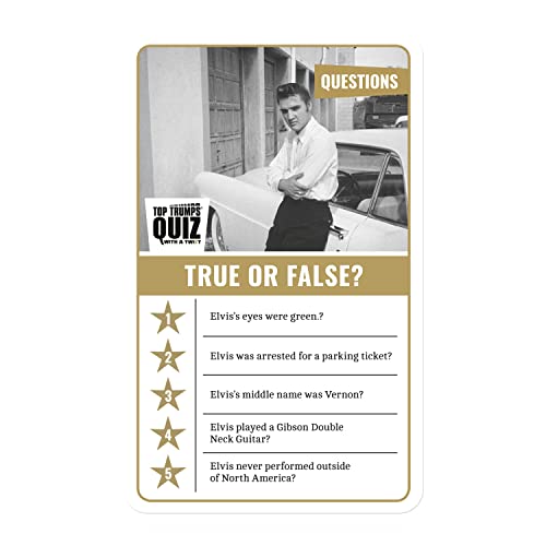Top Trumps Elvis Presley Quiz Game; Fun Trivia About Elvis, his Music, and More |Fun Family Game for Ages 6 and up