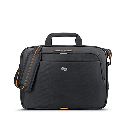 Solo New York Ace Slim Brief 15.6 Inch Device Briefcase, Black