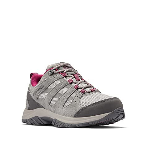 Columbia Women's Redmond III Waterproof Hiking Shoe, Titanium Titanium/Red Onion, 5