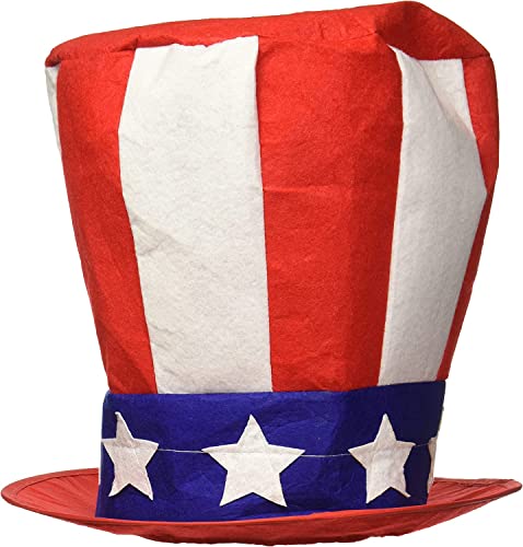 Rubie's unisex adult Uncle Sam Stovepipe Hat Party Supplies, Multicolor, One Size US