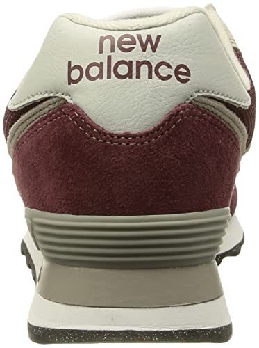 New Balance Men's 574 Core Sneaker, Burgundy/White, 9.5