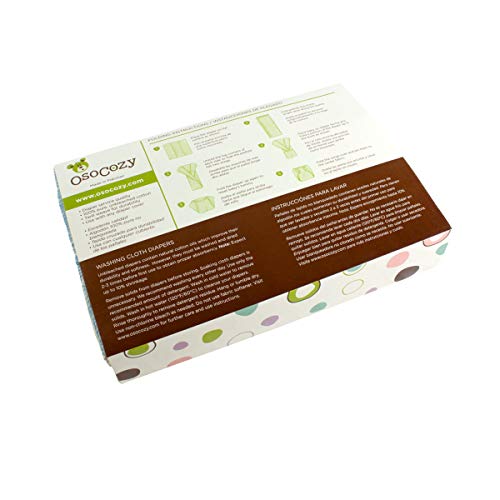 OsoCozy Prefolds Unbleached Cloth Baby Diapers, Size 1 (7-15 lbs), Soft, Absorbent and Durable 100% Natural Cotton, Our Diaper Service Quality Prefolds, Unbleached Natural Color - 6 Pack