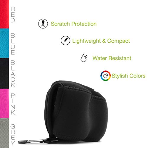 MegaGear MG064 Ultra Light Neoprene Camera Case Compatible with Sony Alpha A6400, A6500, A6300, A6000 (16-50 mm)-Black (MG063)