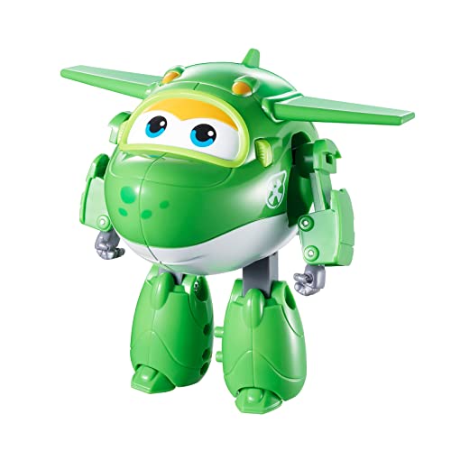Super Wings 5' Transforming Mira Airplane Toys Vehicle, Action Figure Kids Toys to Plane and Robot, Super Wings Toys for Kids Ages 3 and Up, Preschool Kids Birthday Gift, Green