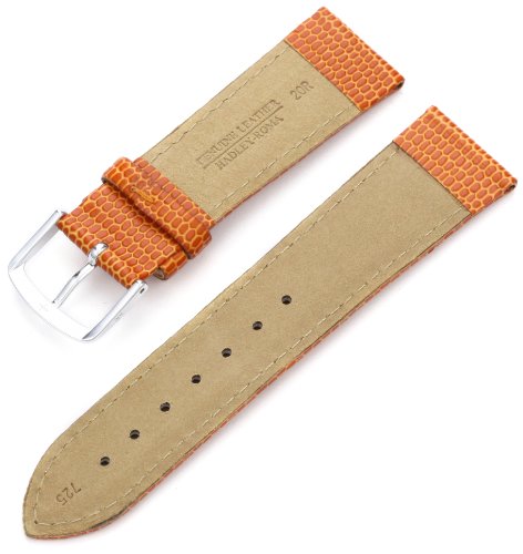 Hadley-Roma 18mm 'Women's' Leather Watch Strap, Color:Orange (Model: LSL725RAG180)