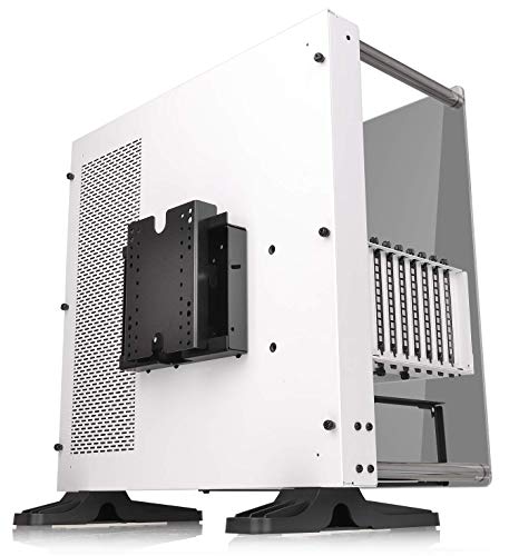 Thermaltake Core P3 ATX Tempered Glass Gaming Computer Case Chassis, Open Frame Panoramic Viewing, White Edition, CA-1G4-00M6WN-05, Snow