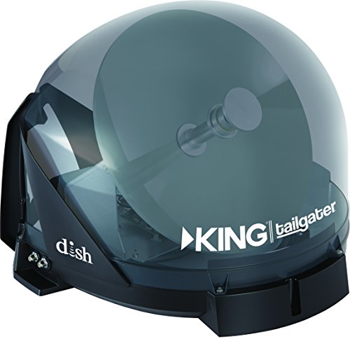 KING VQ4500 Tailgater Portable/Roof Mountable Satellite TV Antenna (for use with DISH) , Gray , Western Arc Satellites