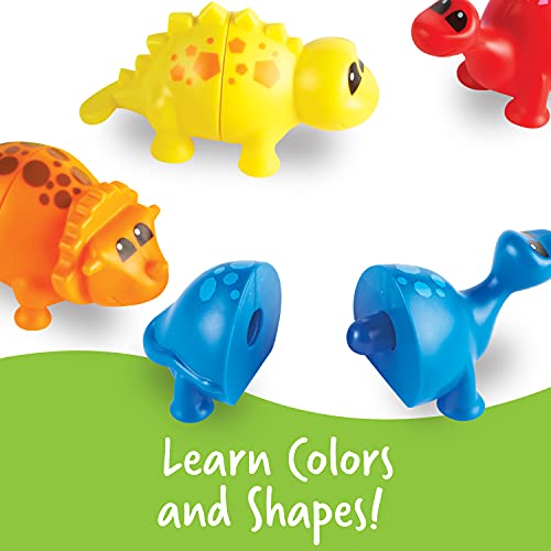 Learning Resources Snap-n-Learn Matching Dinos - 18 Pieces, Ages 18+ Months Toddler Fine Motor Toys, Counting and Sorting Toy, Shape Sorting, Dinosaurs Toys, Sensory Bin Toys